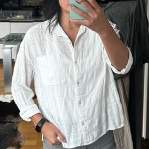 Grade & Gather light white button down in size Small